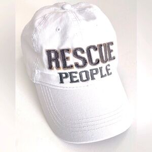 Pavilion WE PEOPLE “Rescue People” White/Gray Distressed Women’s Baseball Hat